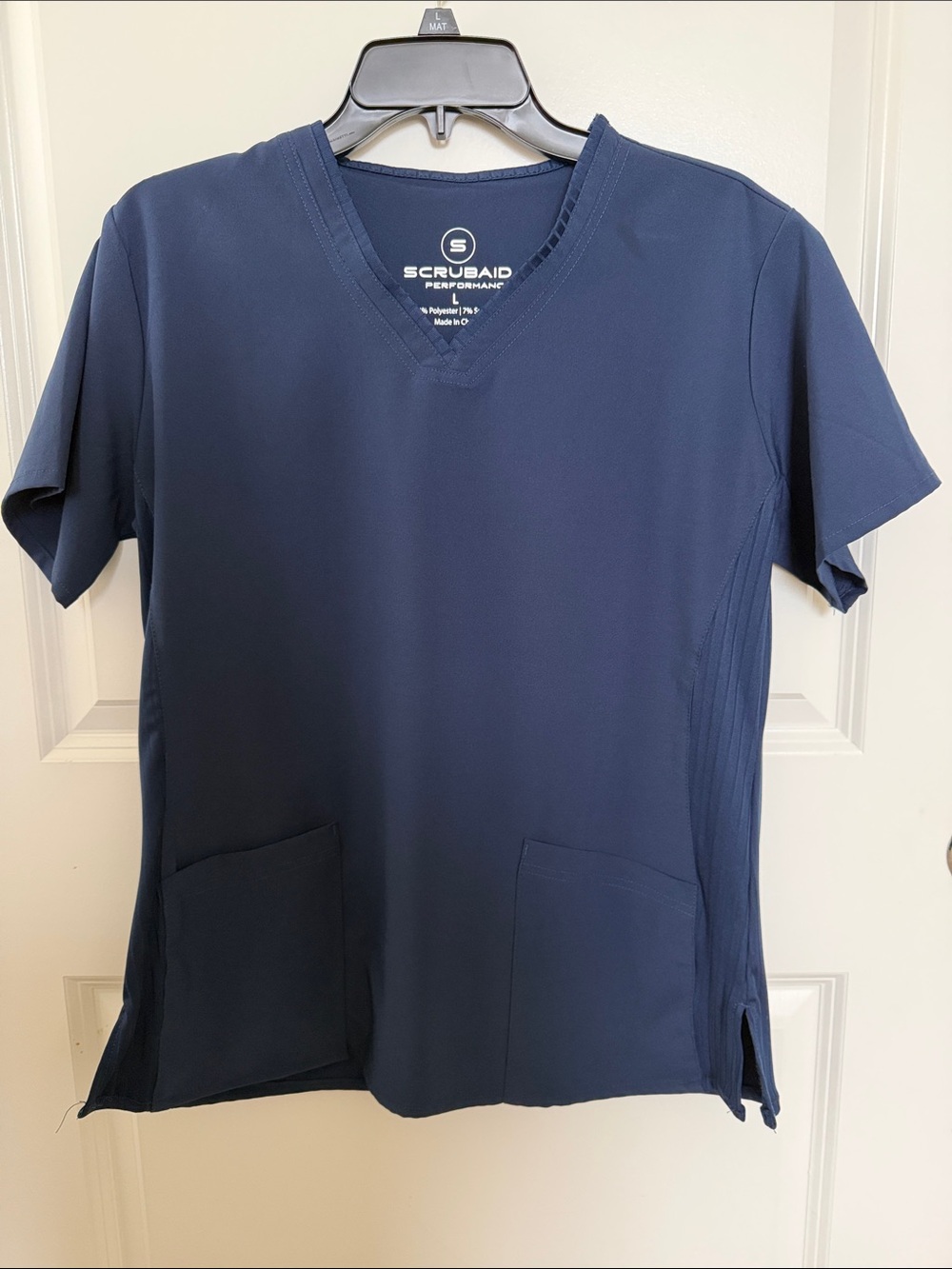 ScrubAid Performance V-Neck Medical Scrub Top - Navy